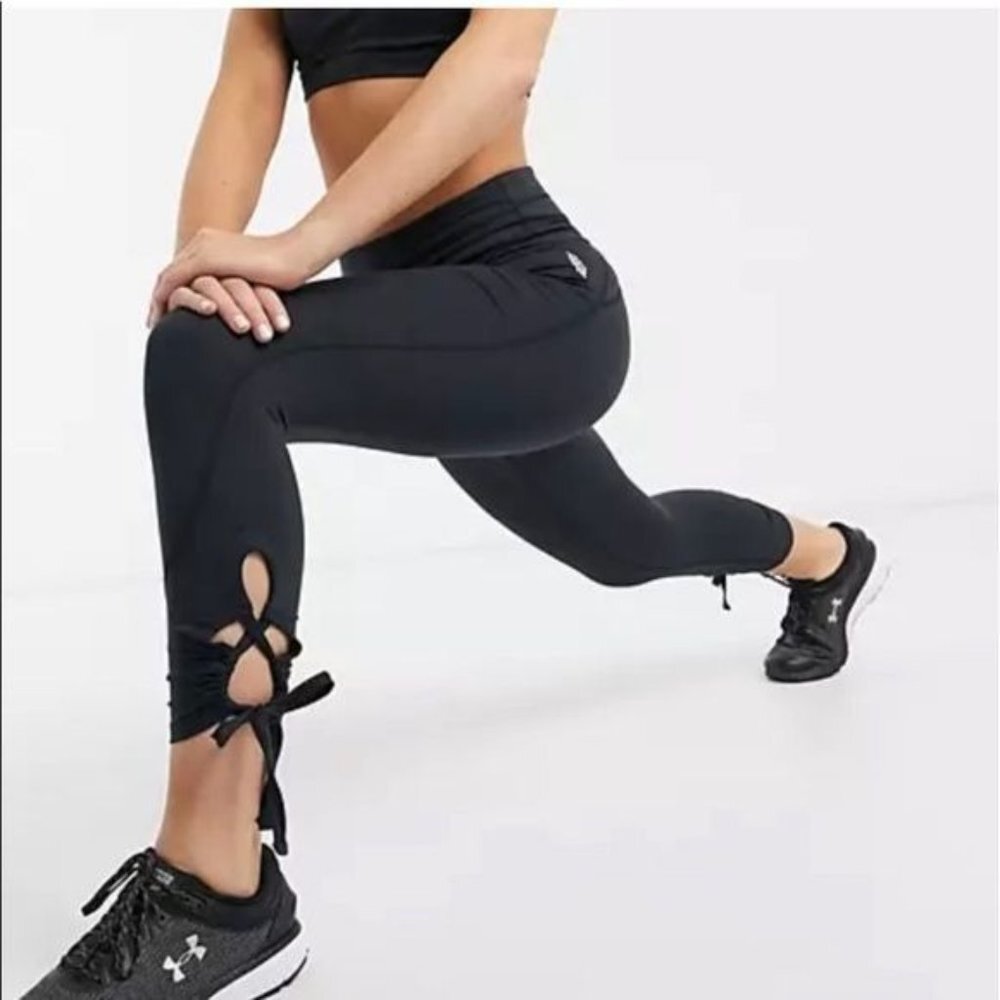 Free People Leggings Swerve Leggings Lace-up Black XS